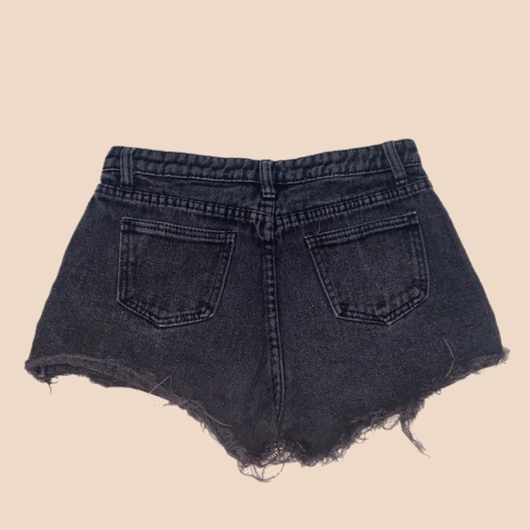 Black Booty Shorts - Picture 2 of 2